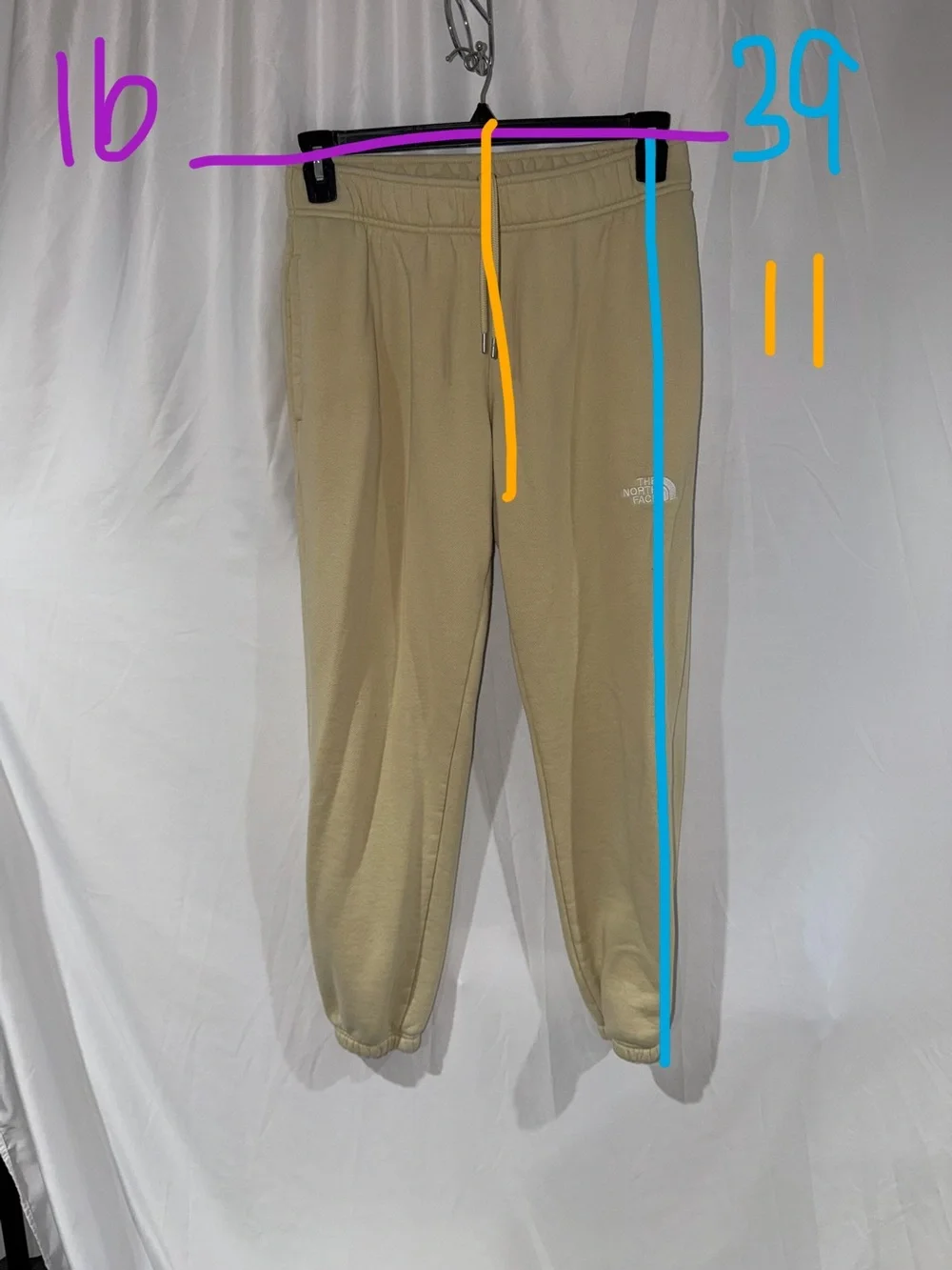 The North Face Sweatpants Tan Fleece Jogger Pants Full Length Bottoms M